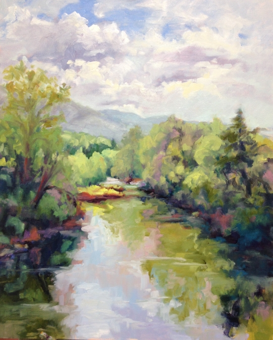 The Cowpasture River in Oil on Canvas by Nan Mahone Wellborn